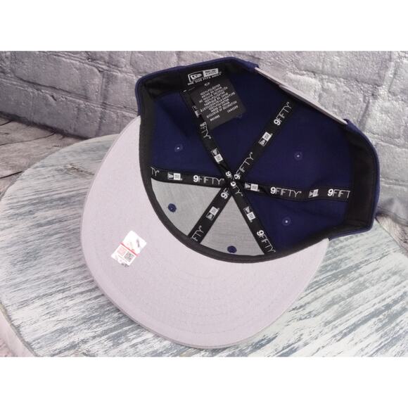 New Era Georgetown Hoyas NCAA Teamscript Snapback Hat Blue/Gray New - Picture 9 of 11